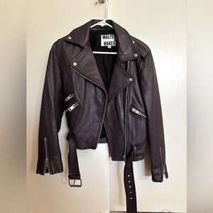 Walter Baker Eggplant Leather Jacket